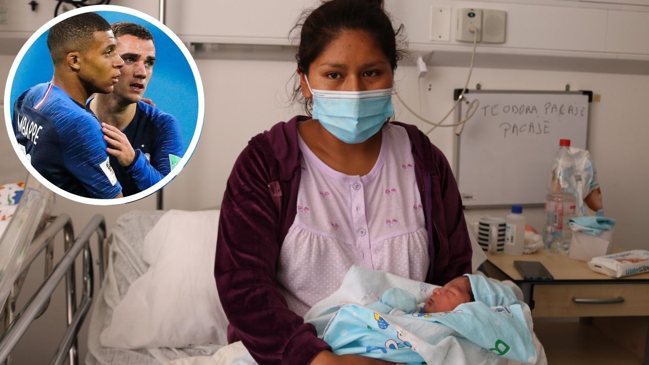 Nombran a su hijo "Griezmann Mbappé" y no faltaron las burlas en redes sociales