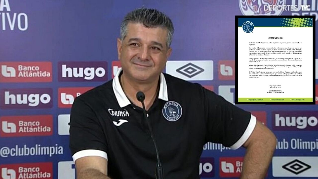 Diego Vazquez dejará de ser el entrenador de Motagua tras partido de la jornada 7