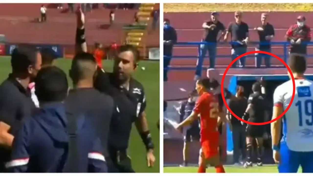 Árbitro internacional de Centroamérica reta a los golpes a un aficionado tras el partido