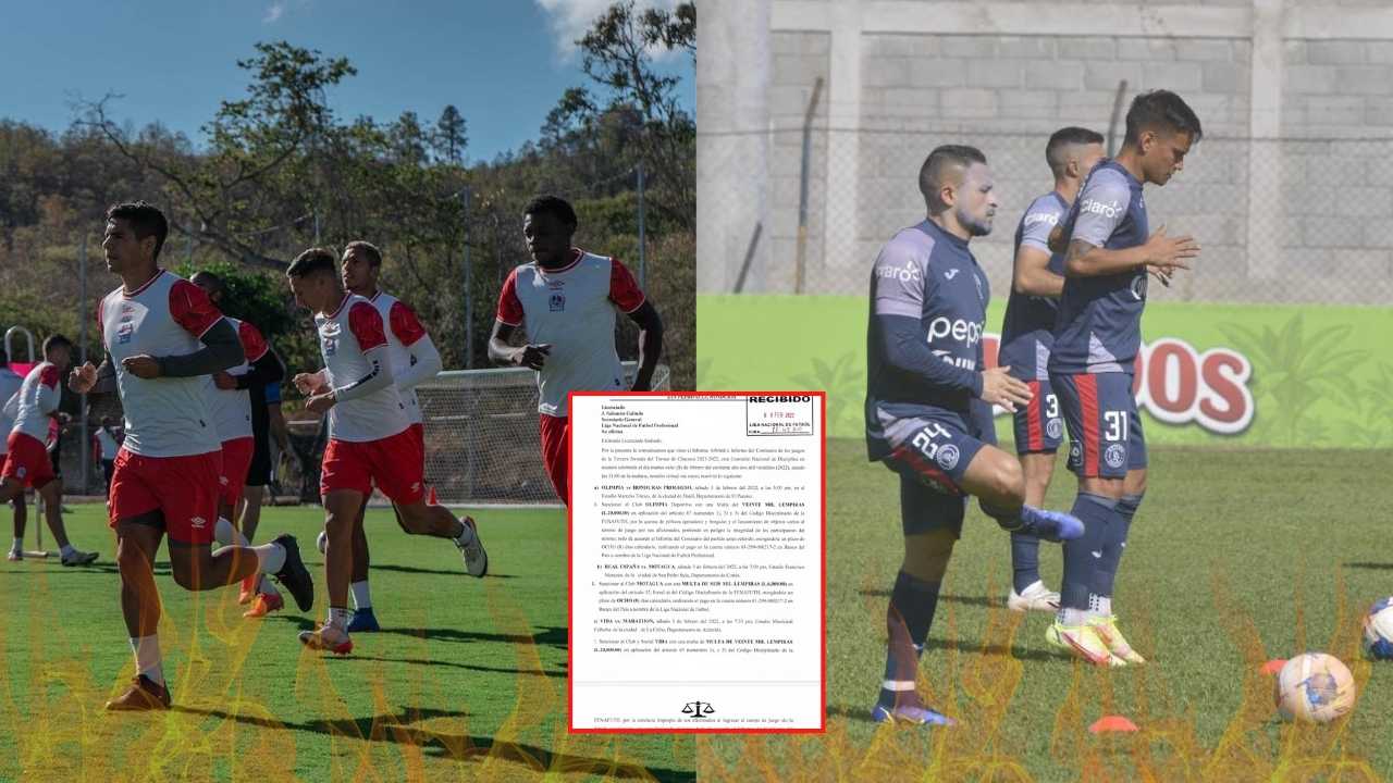 Comisión de Disciplina da a conocer fuertes sanciones para Olimpia y Motagua