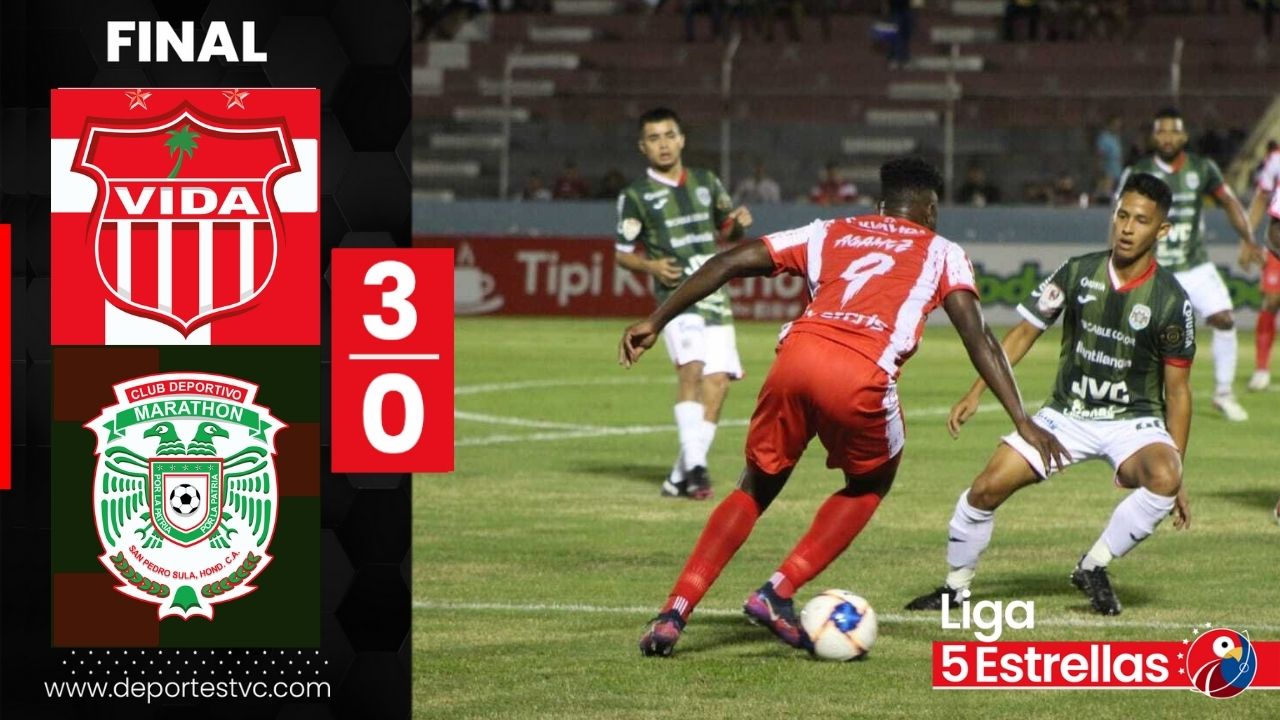 ¡Triunfo Cocotero! Vida consigue su primer triunfo con goleada ante Marathón en La Ceiba