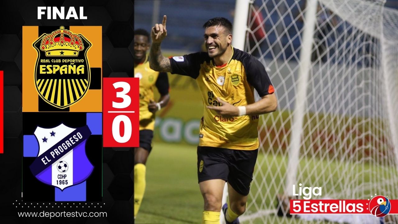 Real España no tuvo problemas para vencer a Honduras Progreso y sigue en alza con Vargas