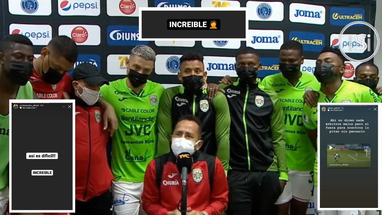 Jugadores de Marathón explotan y comparten su frustración tras partido contra Motagua