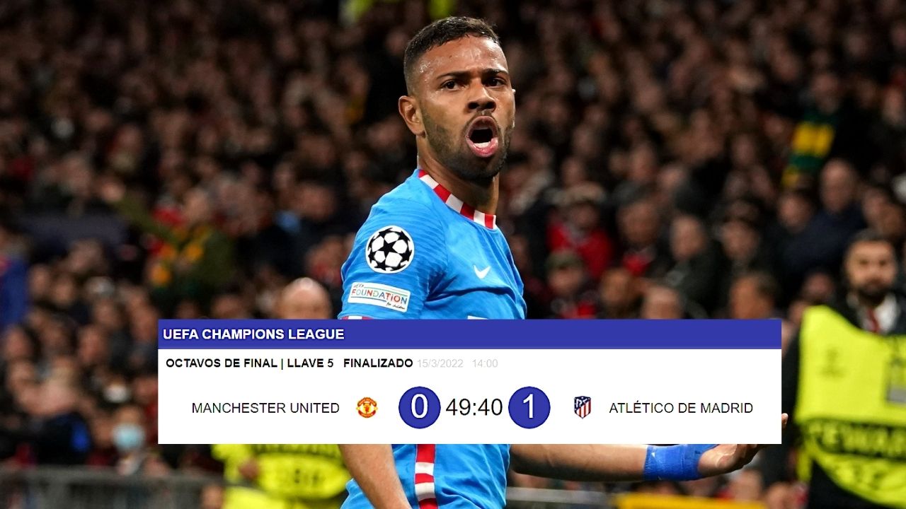 ¡Lo consigue! Atlético de Madrid se clasifica a cuartos tras vencer a Manchester United