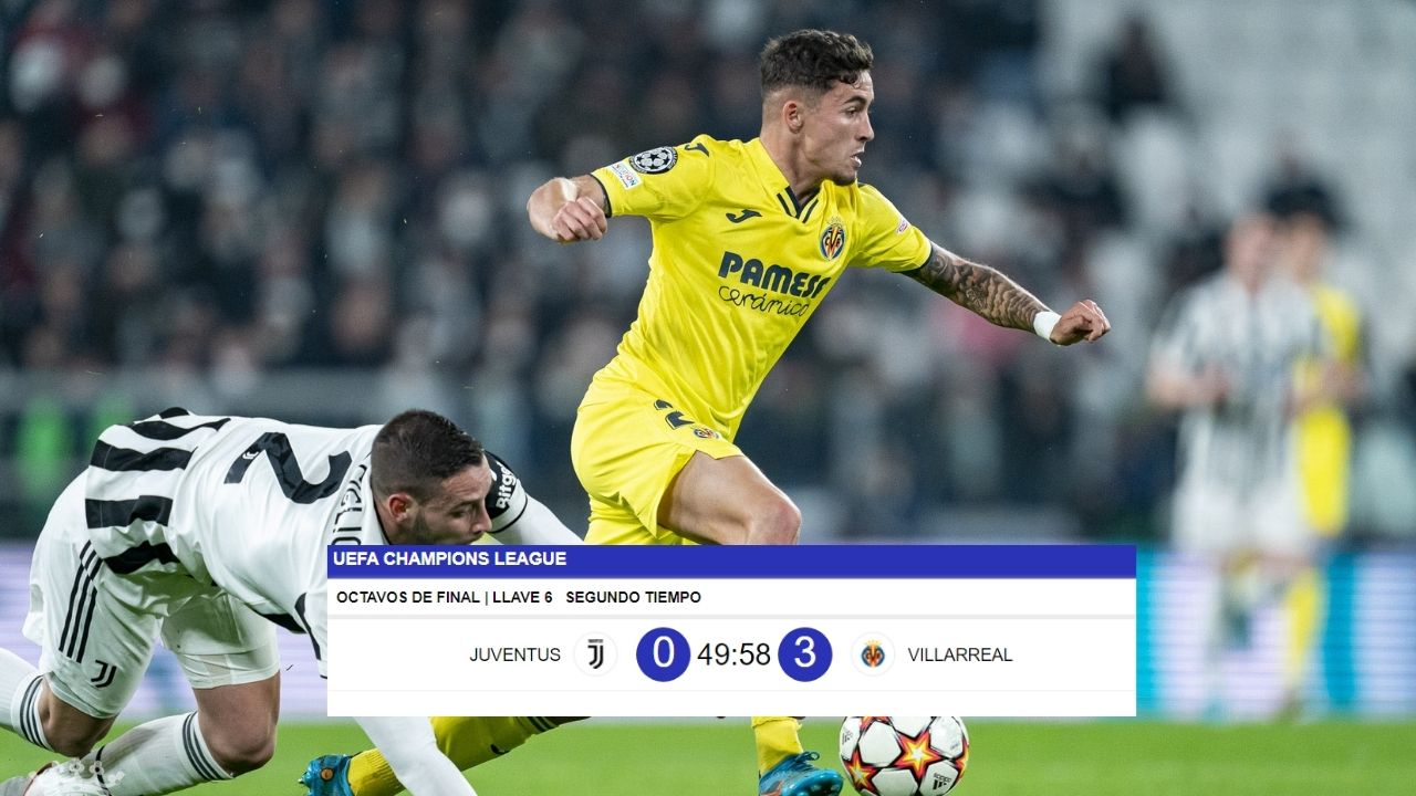 ¡Batacazo! Villarreal echa a la Juventus y se clasifica a los cuartos de la Champions League