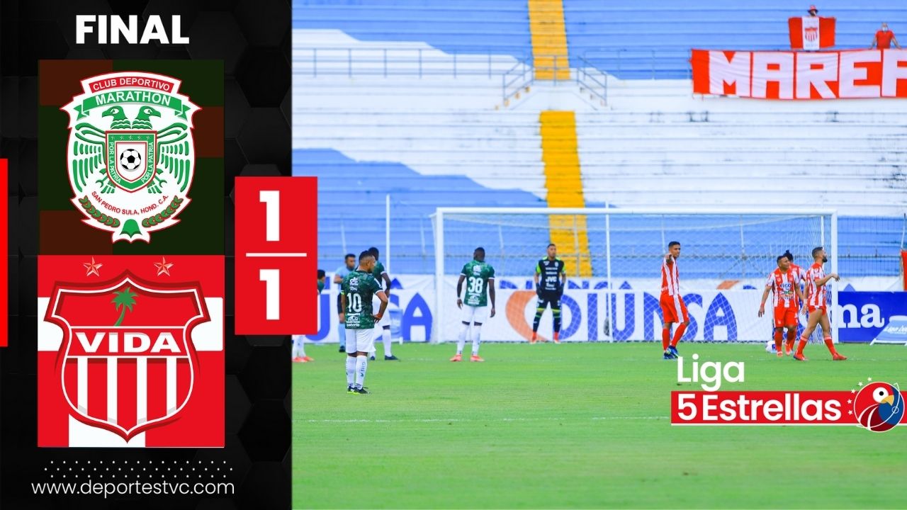 ¡Amargo! Marathón empata ante el Vida en el Olímpico