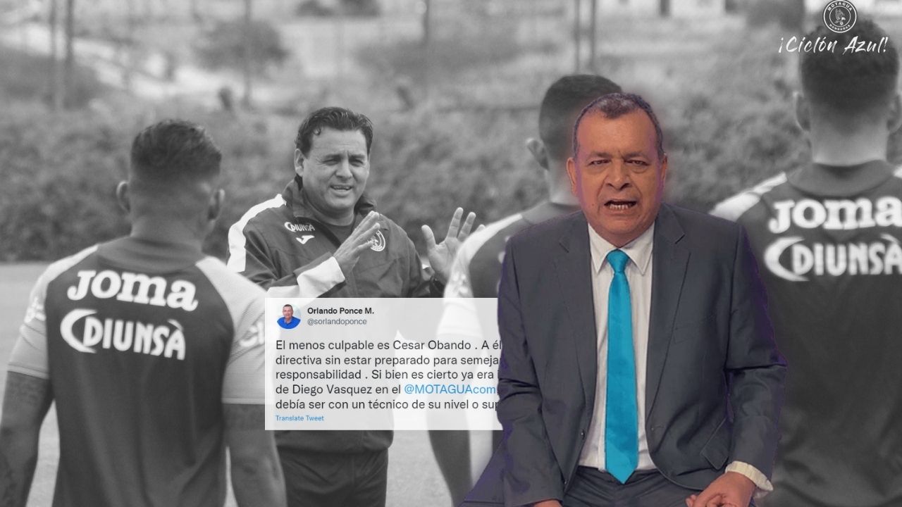 Orlando Ponce sale al paso por César Obando con Motagua y señala los culpables