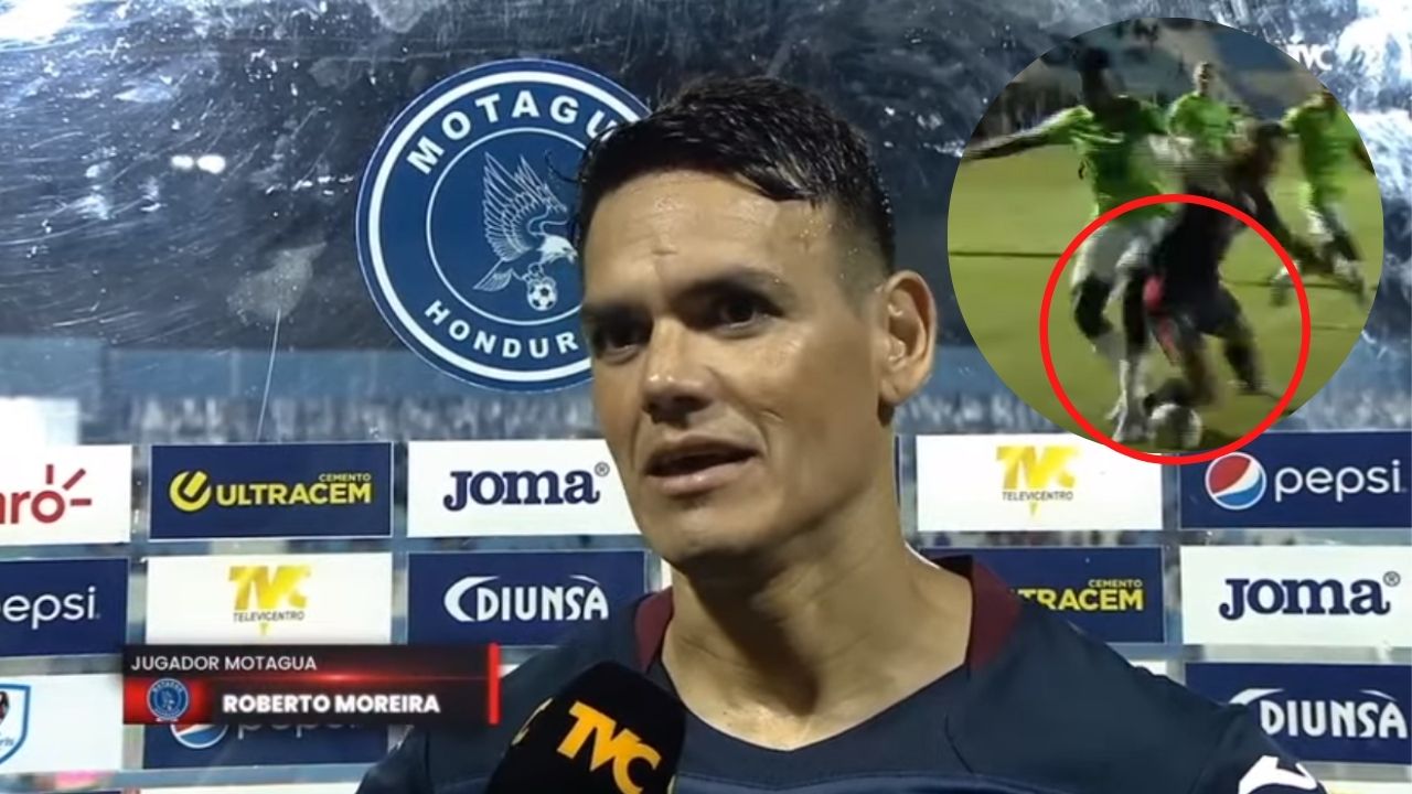 Roberto Moreira reacciona sobre la polémica jugada de penal de Motagua