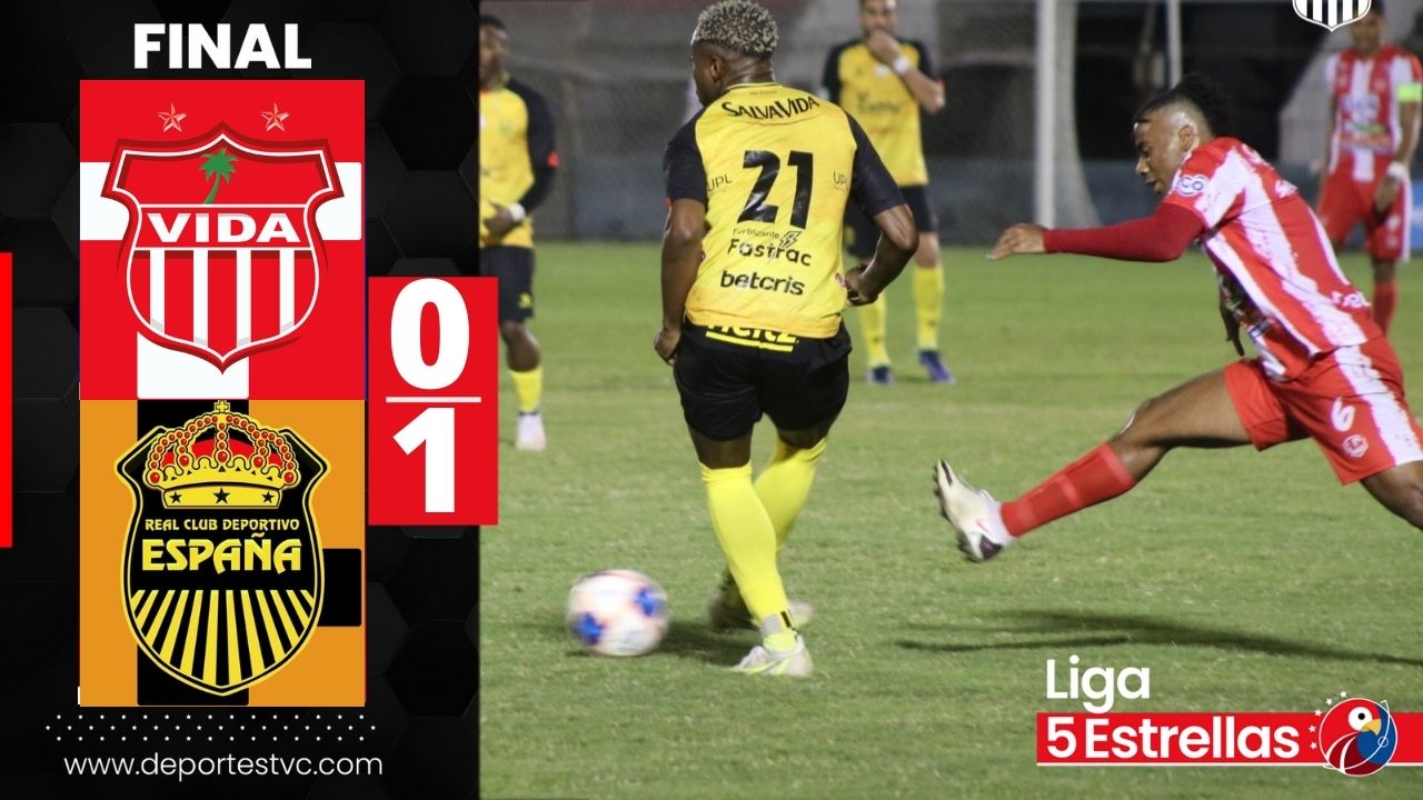Real España se impuso al Vida y suma su quinto triunfo al hilo en el torneo