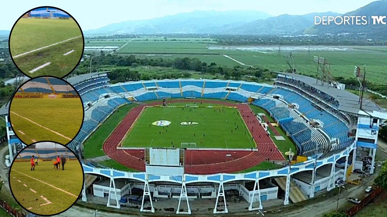 Revelan el terrible problema que padece la grama del estadio Olímpico de San Pedro Sula
