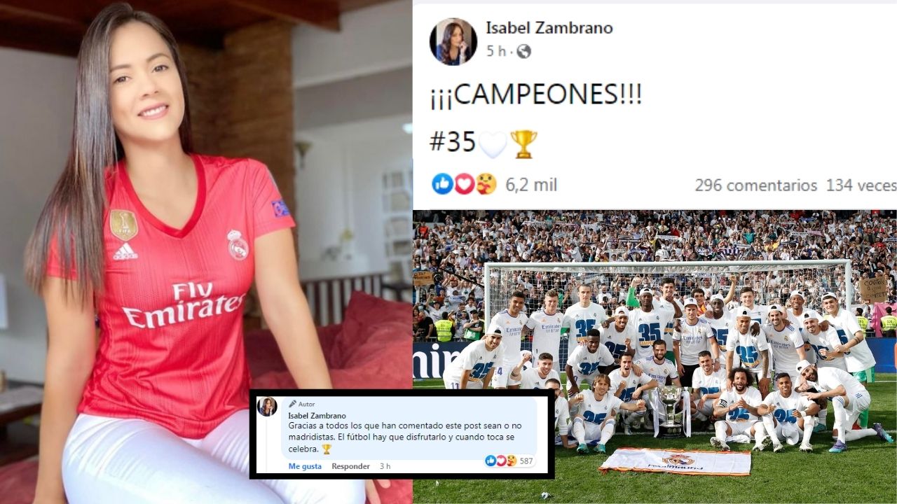 Isabel Zambrano se defiende de quienes no la dejan celebrar el nuevo título del Real Madrid