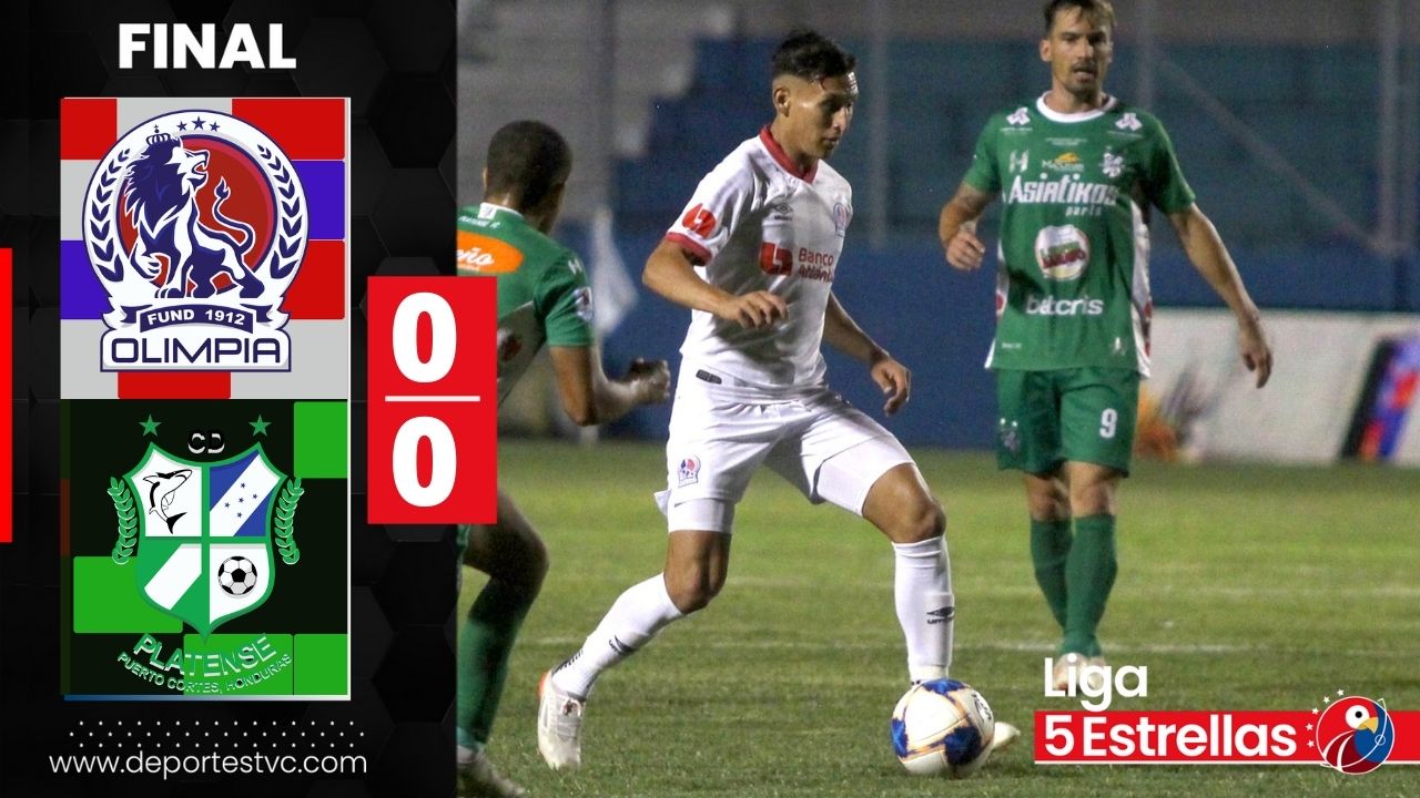 Olimpia y Platense no se hicieron daño en Tegucigalpa y se reparten los puntos