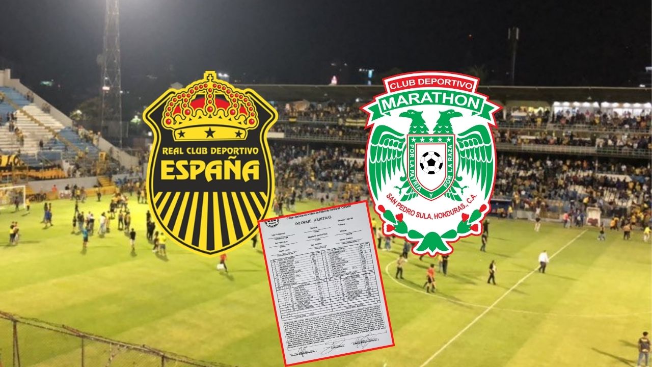 Lo que dice el acta arbitral de Said Martínez tras los incidentes en el Estadio Morazán