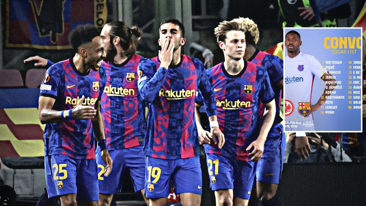 Barcelona anuncia baja de peso para enfrentarse al Eintracht de Frankfurt