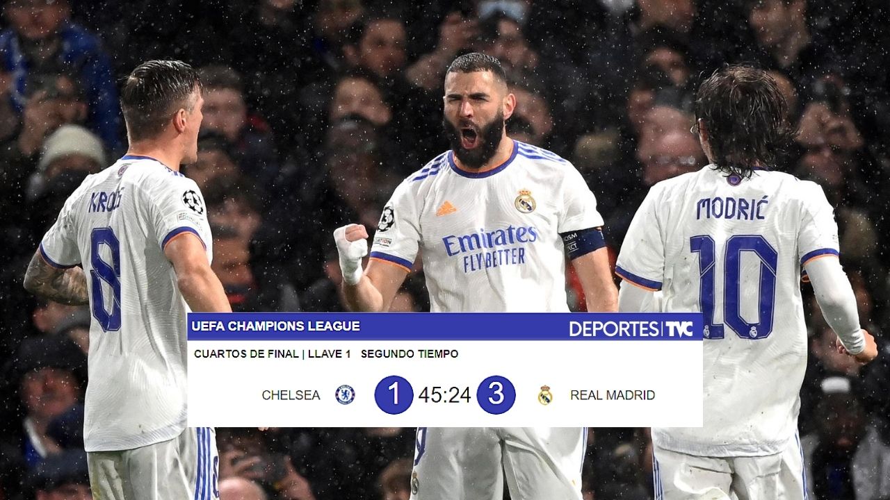 ¡Gato imparable! Real Madrid se encamina a la semifinal al vencer al Chelsea con triplete de Benzema