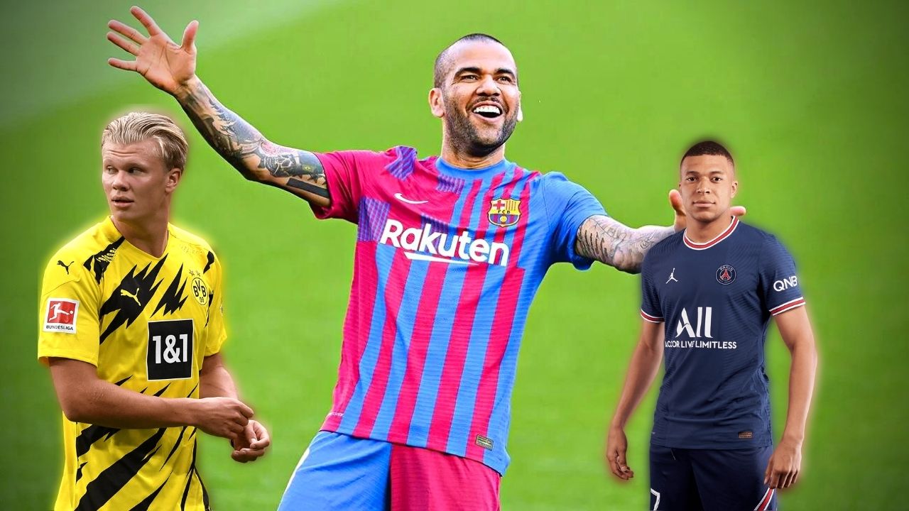 Dani Alves elige entre Haaland y Mbappé para Barcelona, su respuesta genera polémica