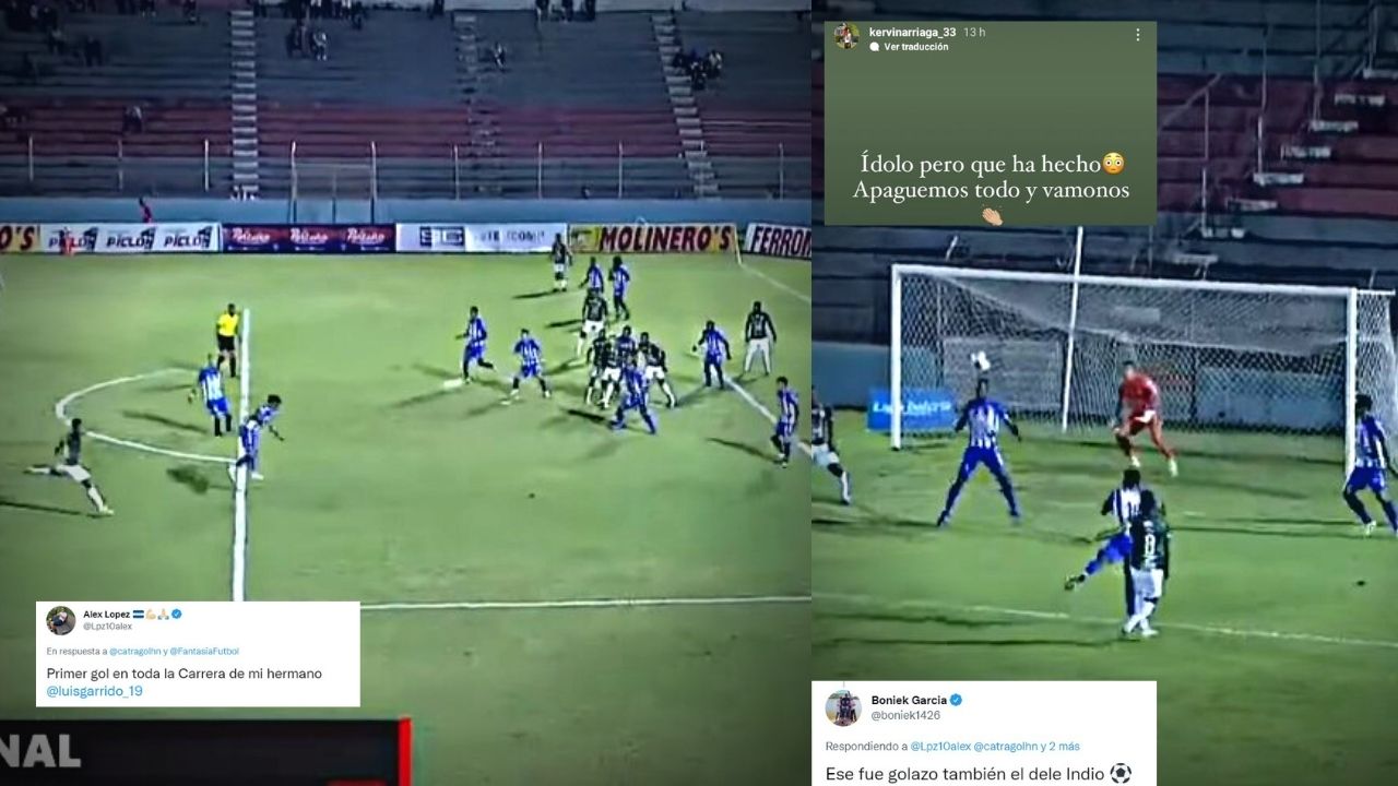 Golazo de Luis Garrido hace alucinar a Kervin Arriaga, Alex López y Rubilio Castillo