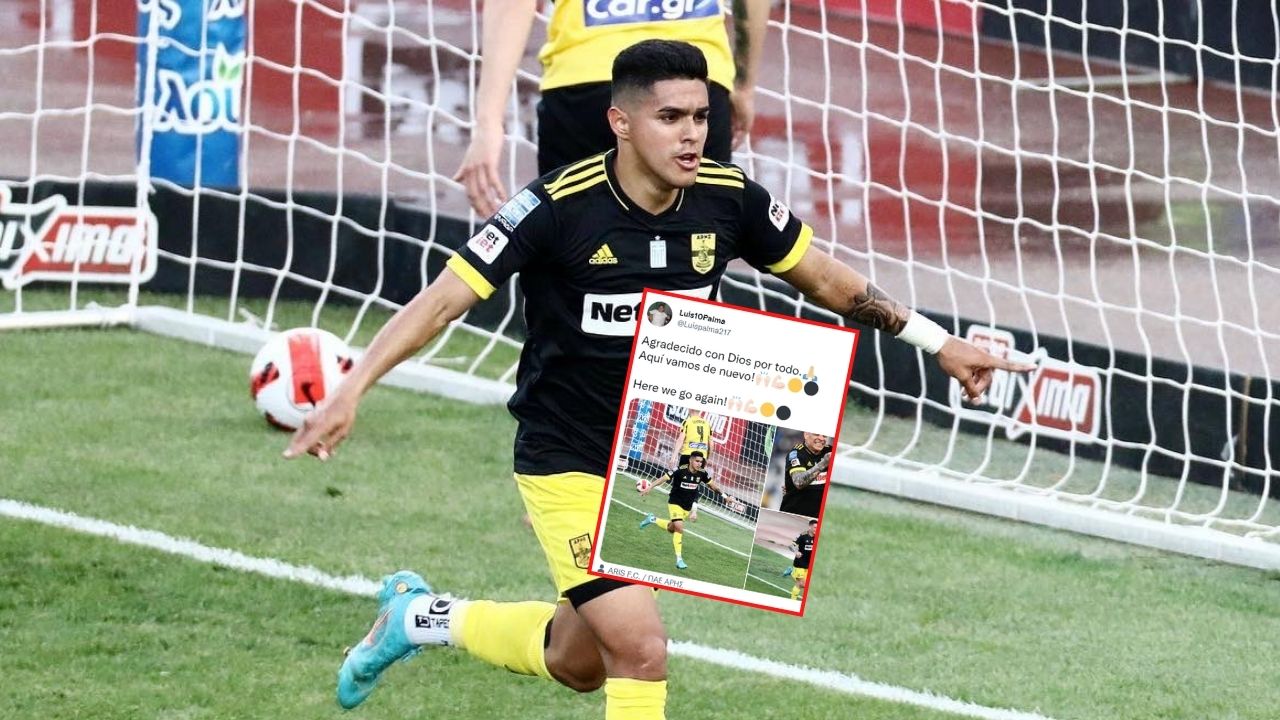 La emotiva reacción de Luis Palma tras anotar su primer gol en la Súper Liga de Grecia