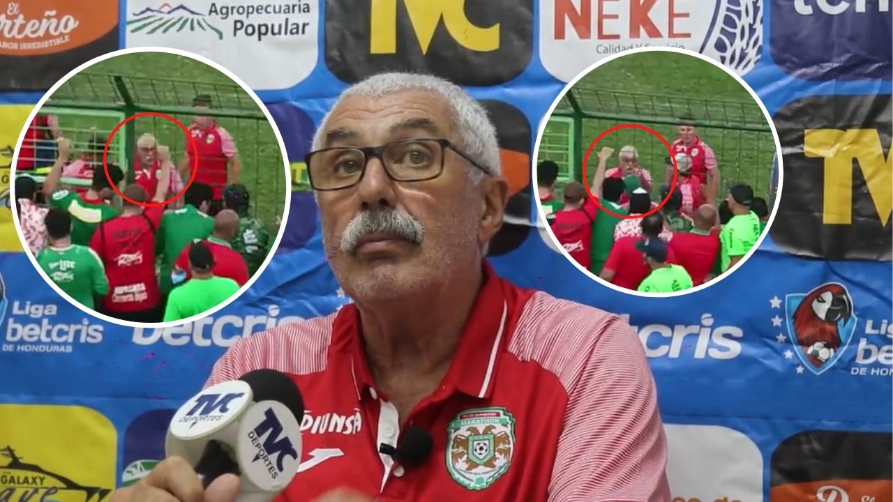¡Brutal enfado! Técnico de Marathón se encara con su propia afición tras derrota contra Motagua