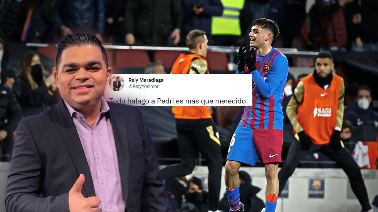 Rely Maradiaga olvida los colores y se rinde en halagos para Pedri de Barcelona
