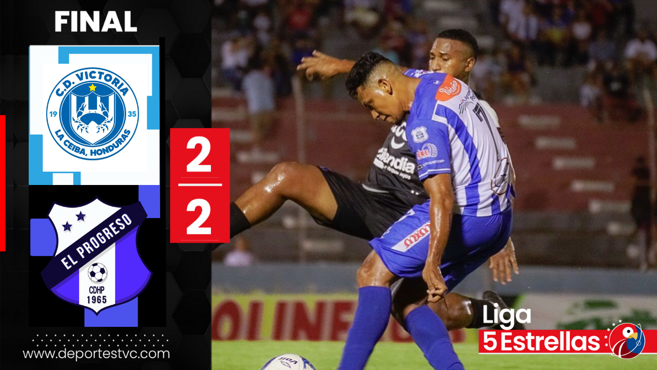 ¡Amargo empate! Honduras Progreso remonta ante Victoria y reparten puntos en La Ceiba