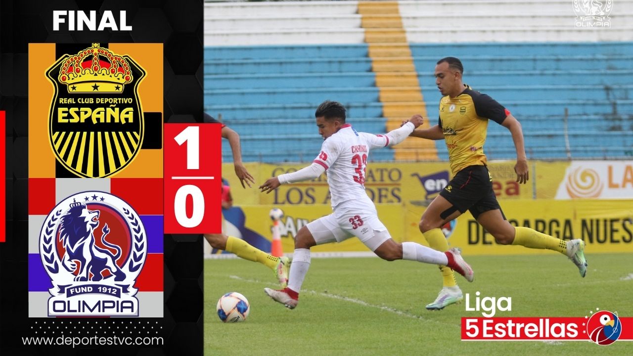 Real España vence al Olimpia y sigue con su racha imparable con Héctor Vargas