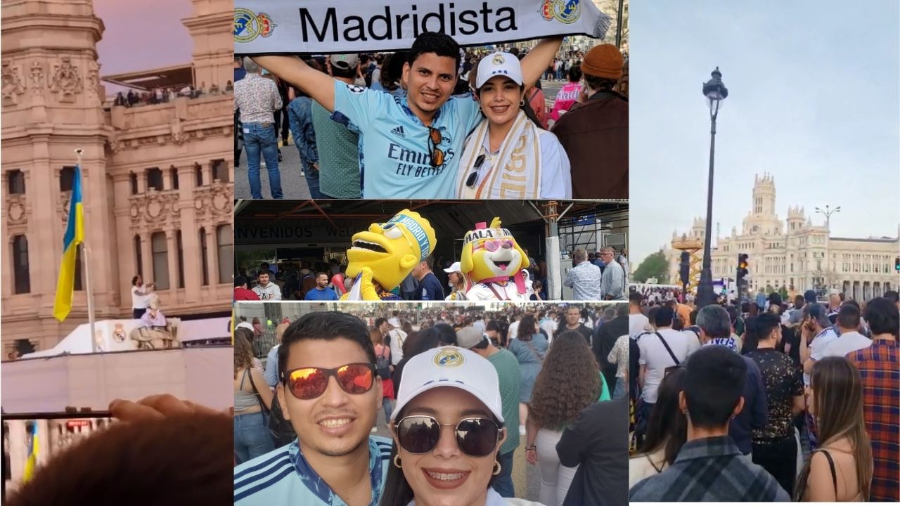Hondureño estuvo presente en la celebración del título del Real Madrid en Cibeles