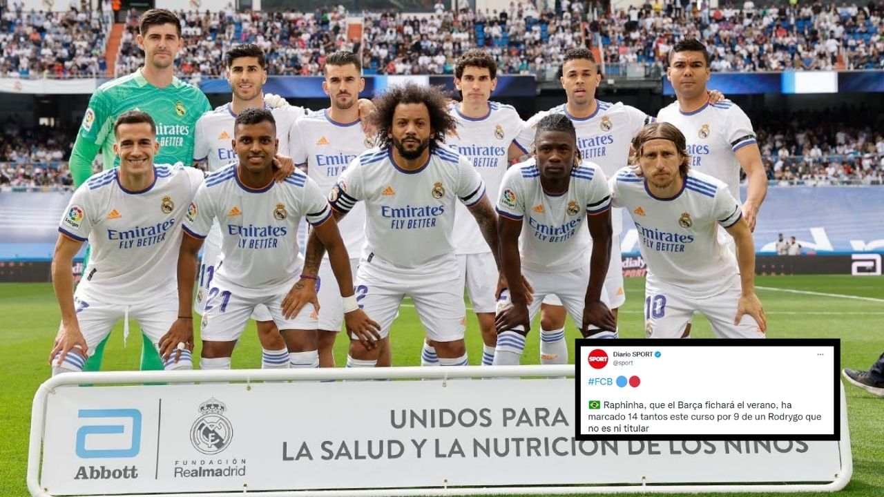 Jugador del Real Madrid reacciona a publicación donde minimizaban a Rodrygo por futuro fichaje del Barcelona