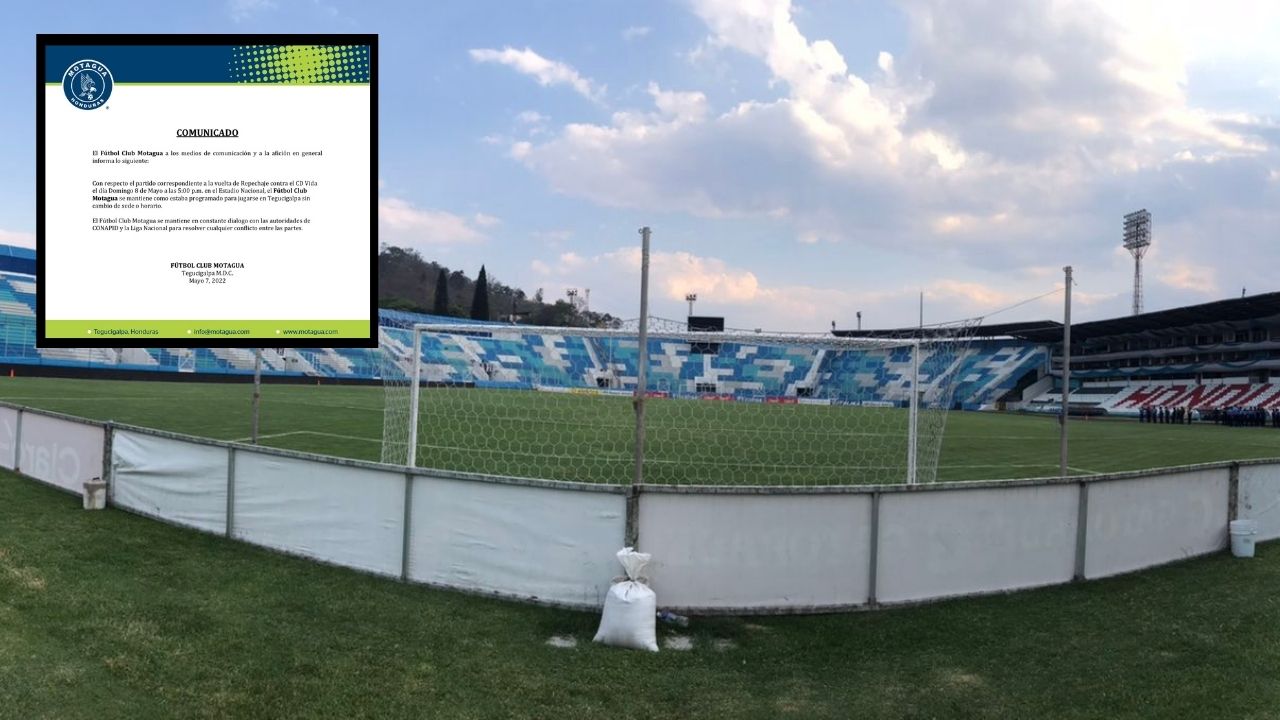 Motagua emite comunicado confirmando que la sede del partido contra el Vida no cambia