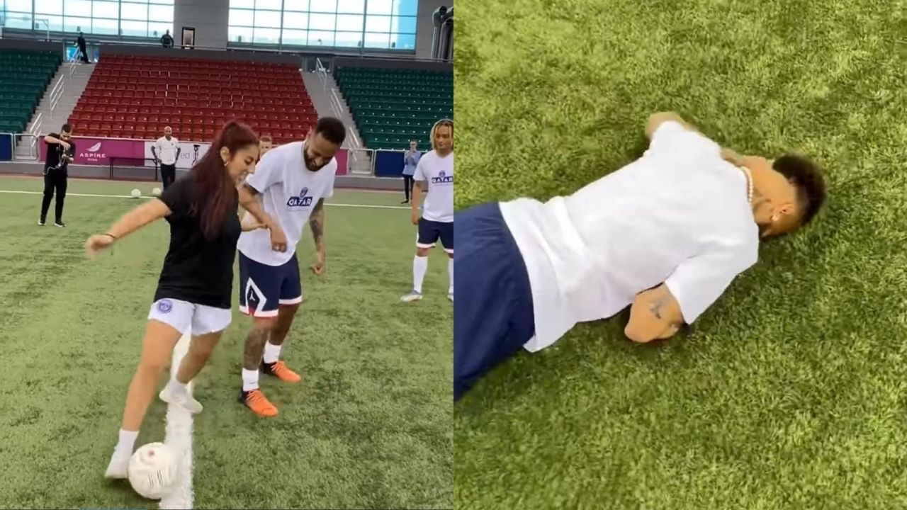 Jugadora francesa humilla a Neymar y lo deja tirado en la grama