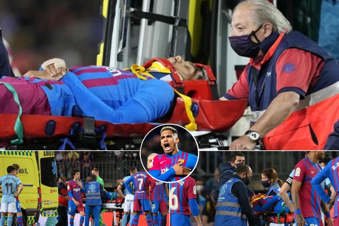 Barcelona confirma el estado de salud de Ronald Araujo tras el susto contra el Celta de Vigo