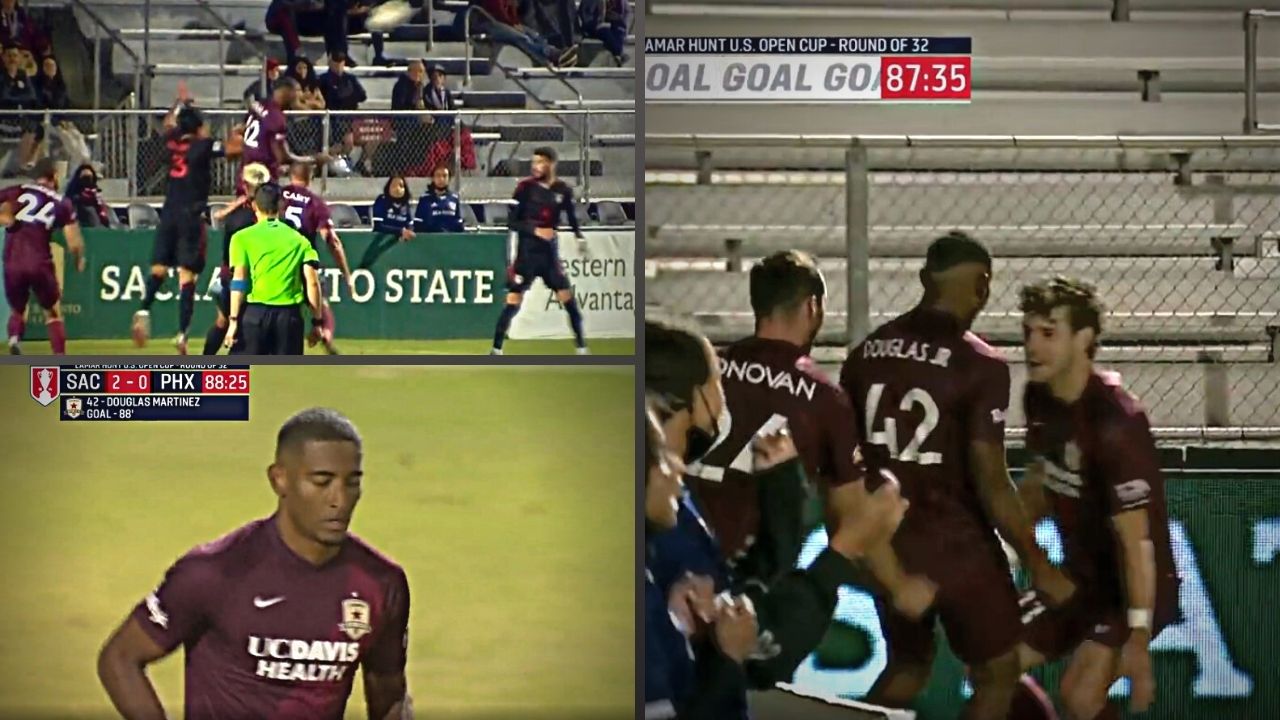 ¡Brutal cabezazo! Douglas Martínez marca golazo para su equipo en US Open Cup de Estados Unidos