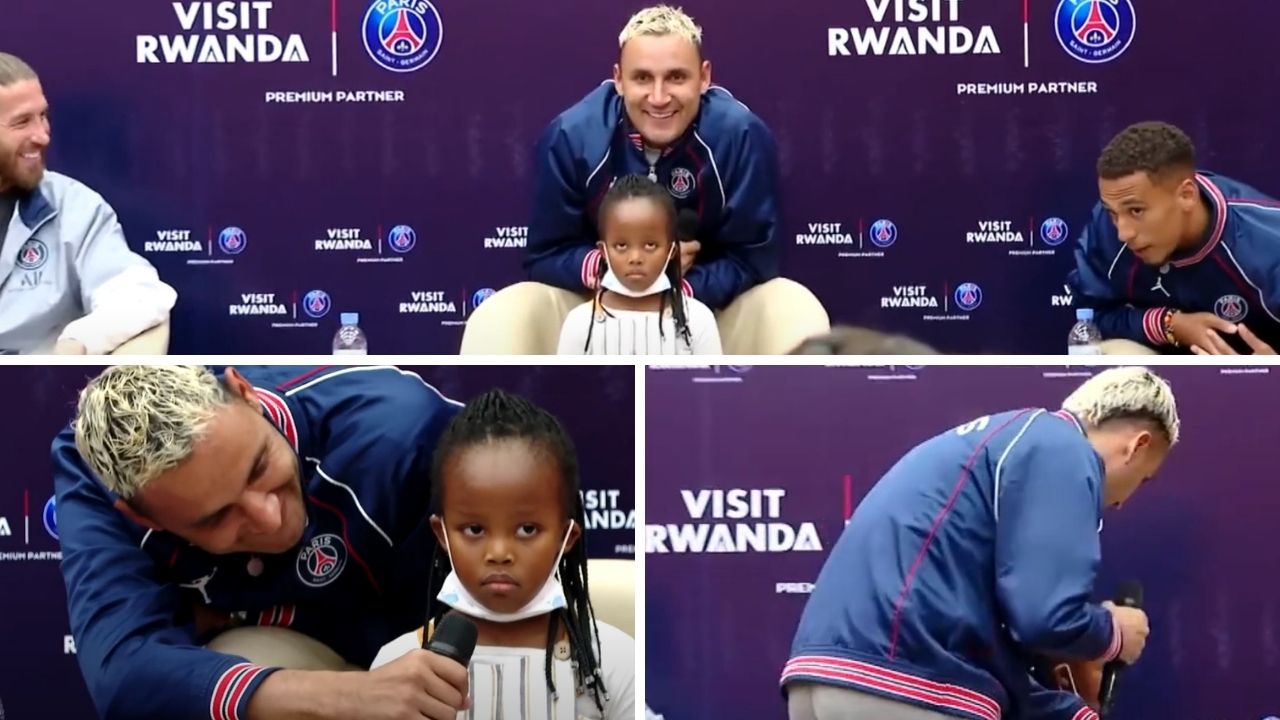 Keylor Navas se robó el show en África y vivió uno de los momentos más tiernos durante su visita a Ruanda