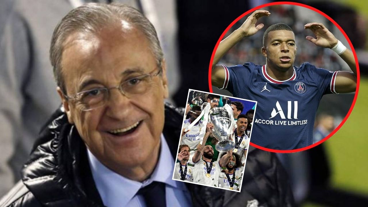 Presidente de Real Madrid deja recadito a Mbappé al conseguir el título 14 de Champions