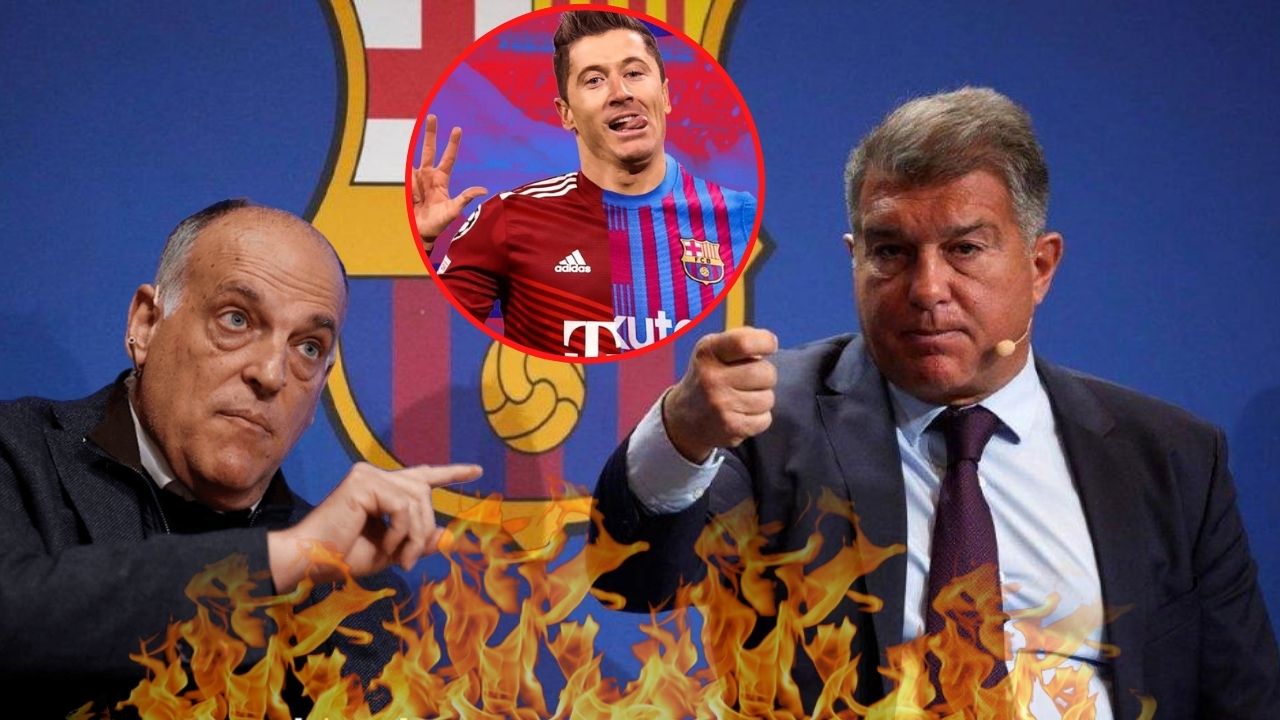 Presidente del Barcelona deja contundente respuesta a LaLiga por el fichaje de Lewandowski