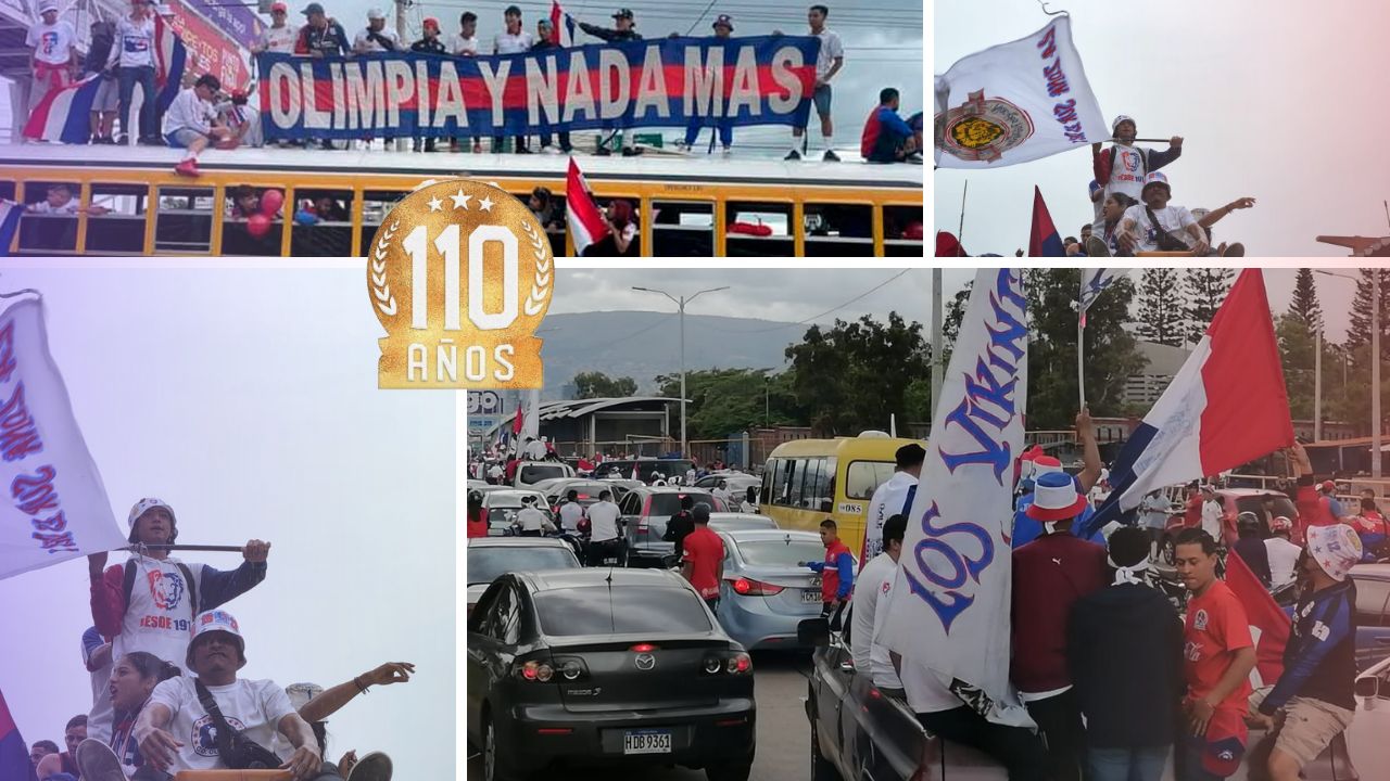 Ultra Fiel del Olimpia celebra con imponente caravana los 110 años de aniversario