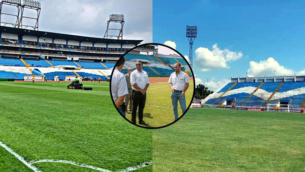 Estadio Olímpico y Morazán reciben visita para iniciar proceso de cambio de grama
