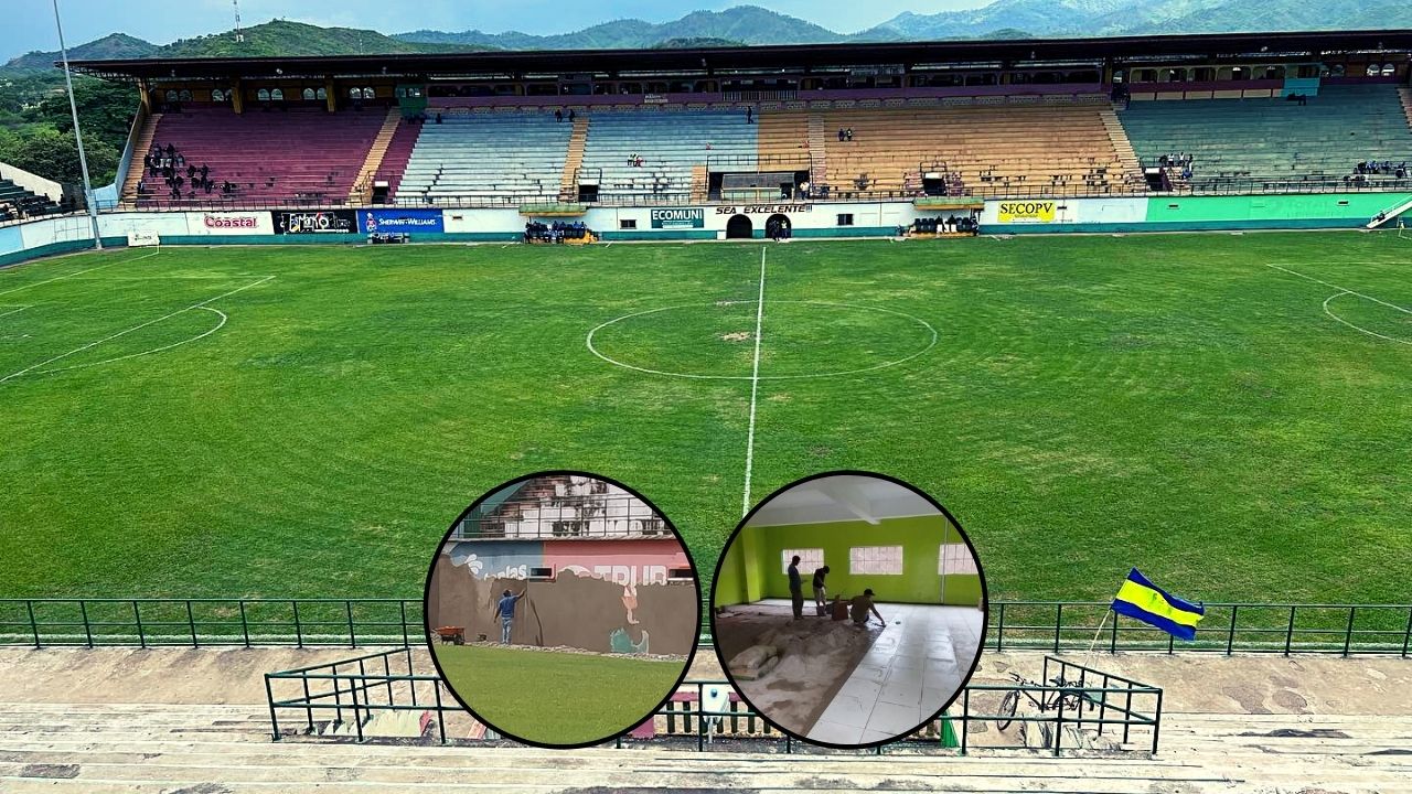 Olancho FC muestra como avanzan los trabajos de mejora en su estadio