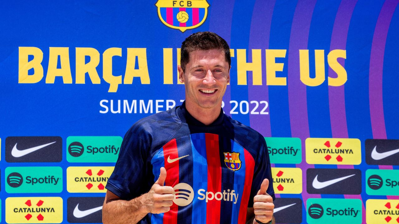 Lewandowski alucina el potencial del Barcelona en su presentación en Miami