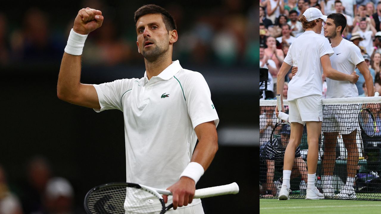Alcaraz cae en Wimbledon ante Sinner, que se enfrentará a Djokovic en cuartos de final