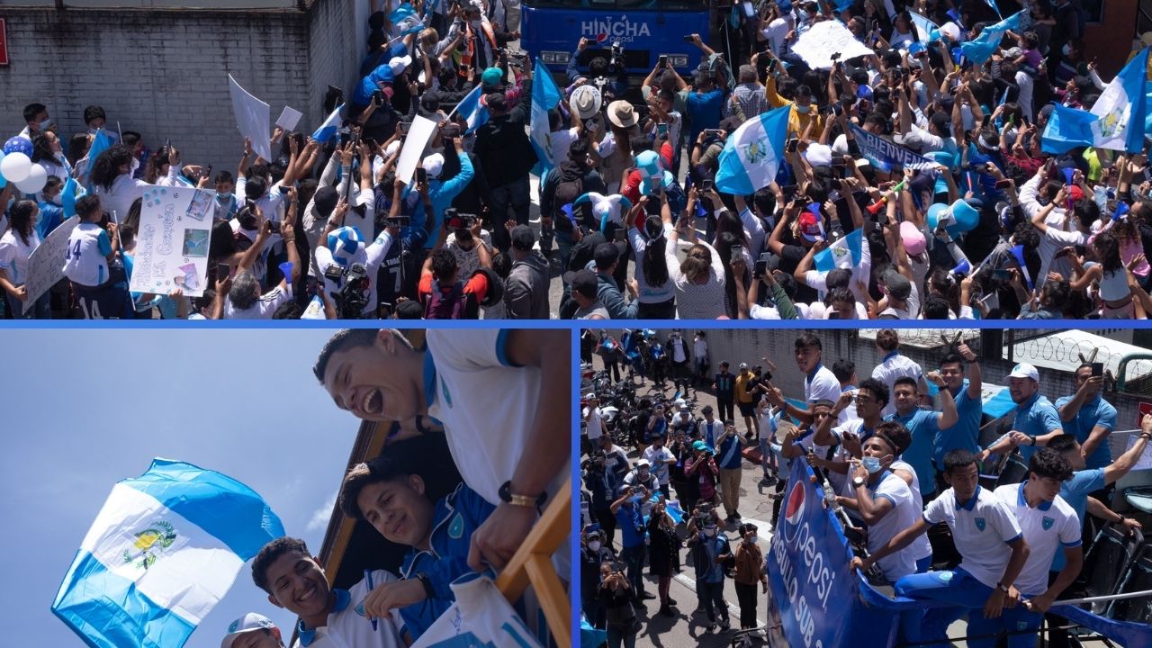 Así fueron recibidos los jugadores Sub 20 de Guatemala tras clasificar al Mundial de Indonesia