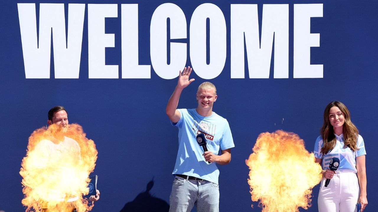 Las promesas de Haaland a los aficionados en su presentación con el Manchester City