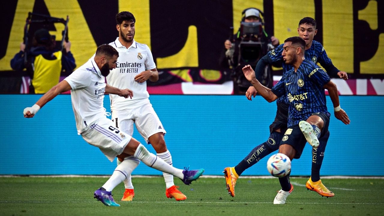 América sorprende al Real Madrid en el regreso de Karim Benzema
