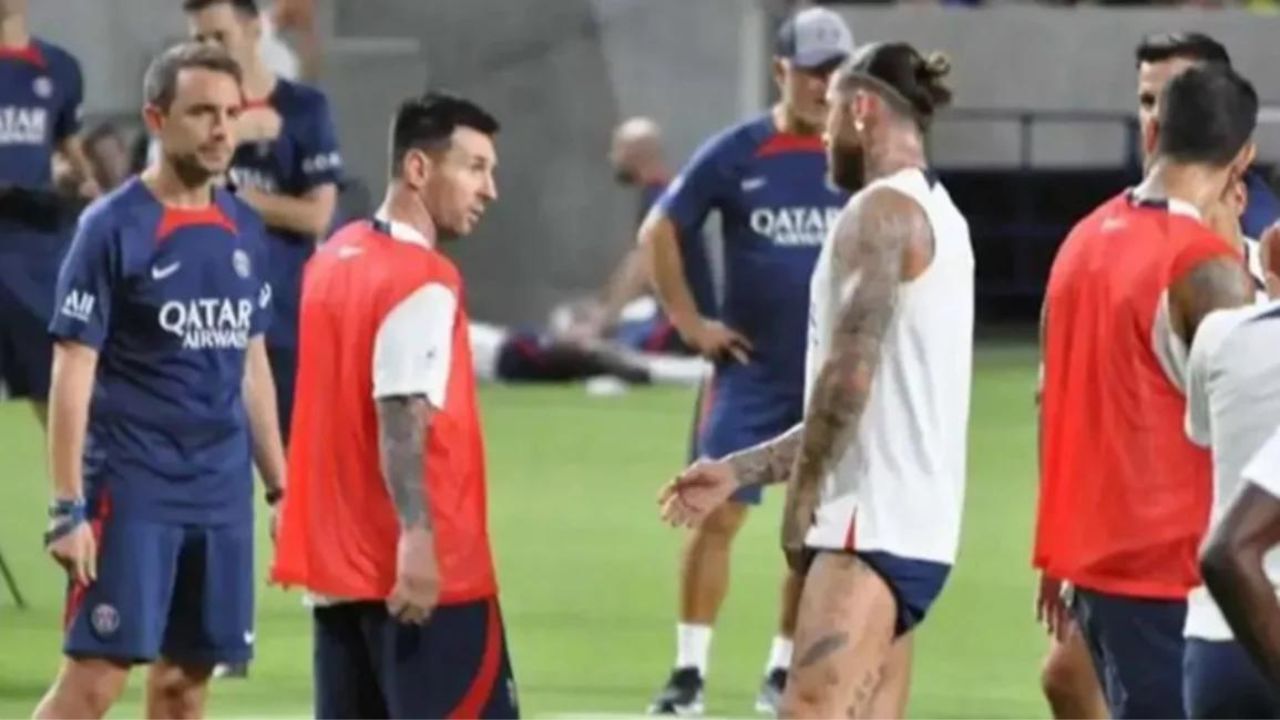 Sergio Ramos le pegó una patada a Messi que hizo enojar al argentino