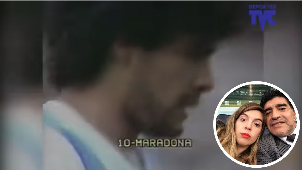 Hija de Diego Maradona presume en redes reportaje de su padre realizado por Deportes TVC