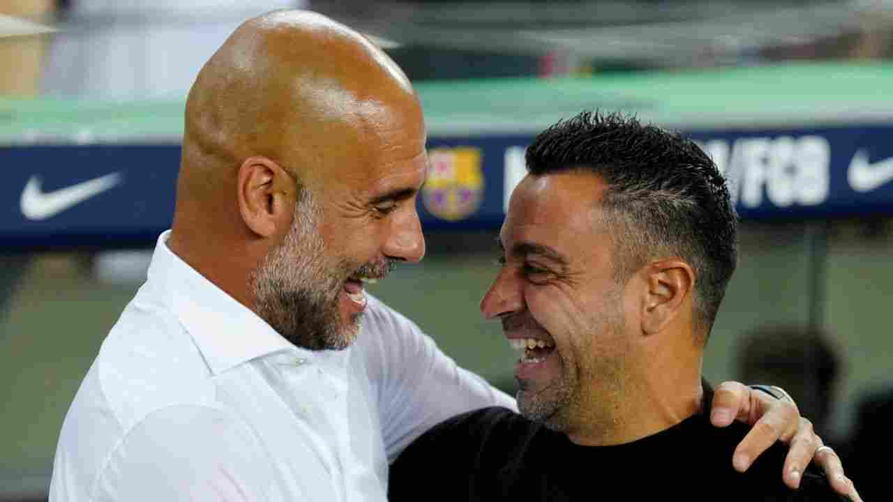 El reencuentro de Pep y Xavi acapara atención en duelo benéfico entre Barça y Manchester City