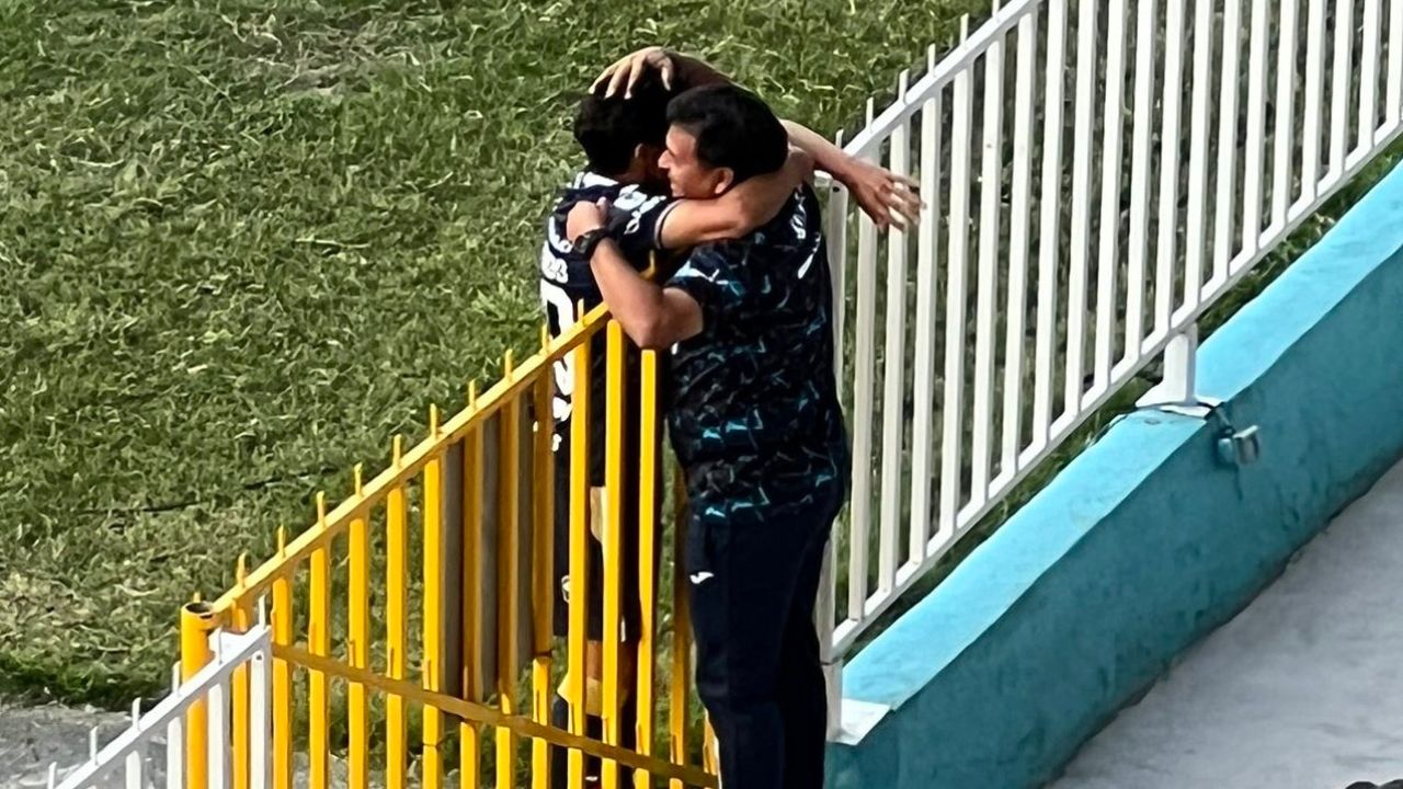 Nene Obando reacciona al primer gol en Liga Nacional de su hijo, Yostin, con Motagua