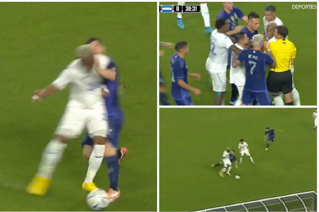 Deiby Flores le entró con todo a Lionel Messi y toda Argentina reacciona molesta