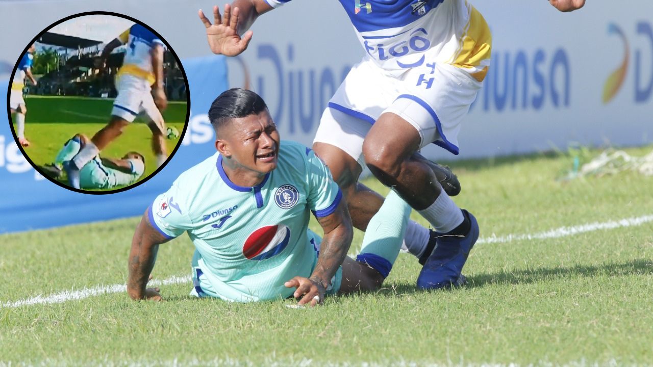 La polémica falta contra el Chino López donde el Motagua pidió penal