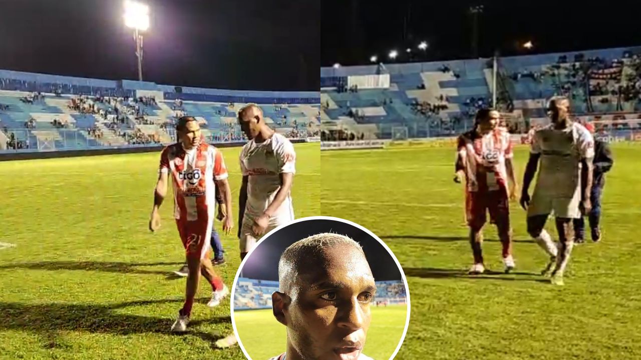 Así fue el reencuentro entre el Gullit Peña y Brayan Beckeles en partido de Olimpia vs Vida